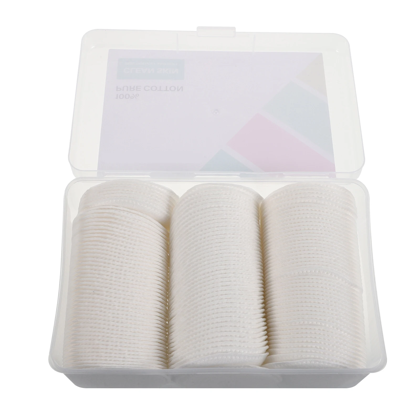 صندوق واحد من وسادات القطن للاستعمال مرة واحدة بطبقة ثلاثية، مزيل مكياج صديق للبشرة للوجه، صالون تجميل أساسي للمنزل #1