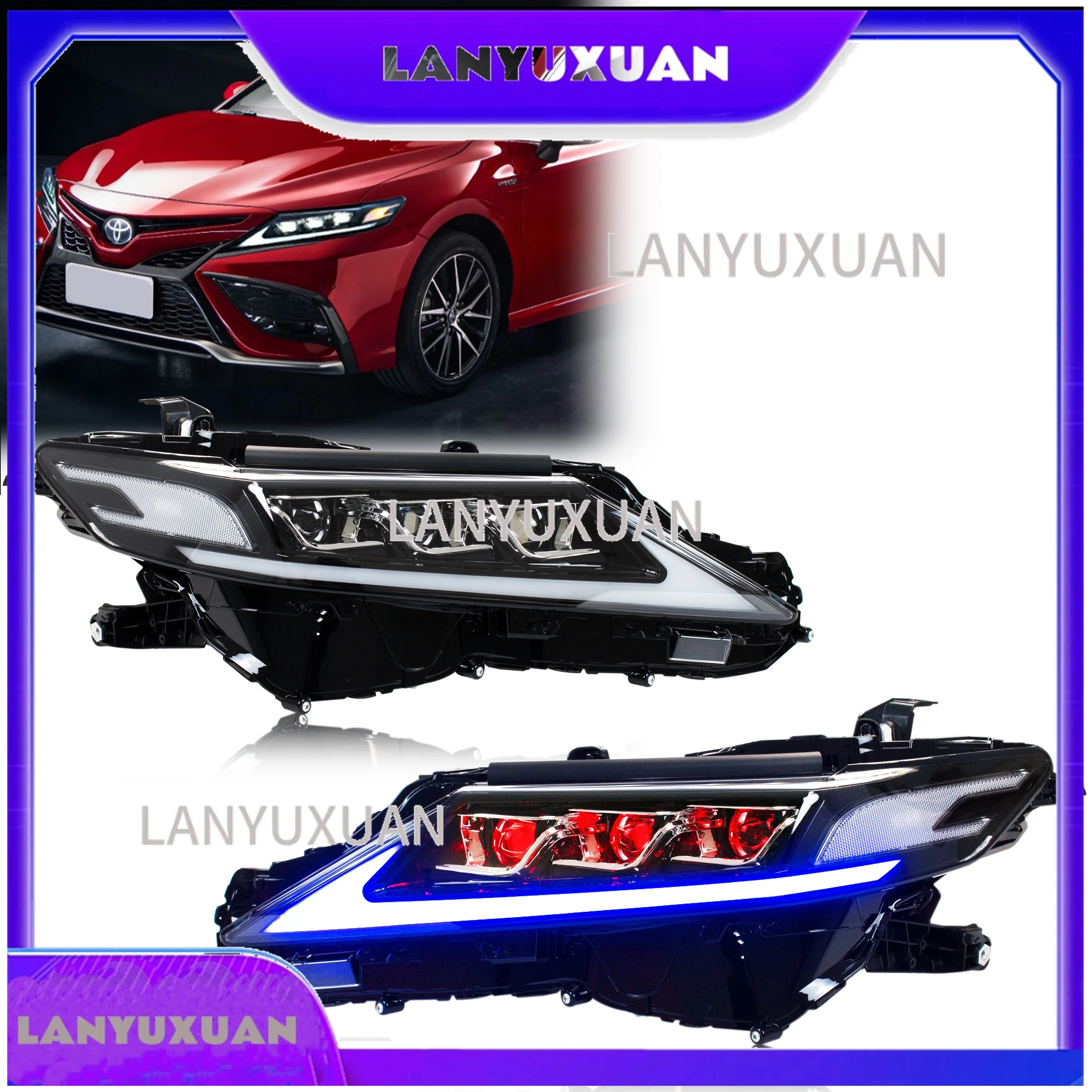 2026 Auto Part LED Light Head Lamp for Toyota Camry 2018 2023 8th Gen Dynamic Turn Signal High Beam DRL Assembly Plug Play