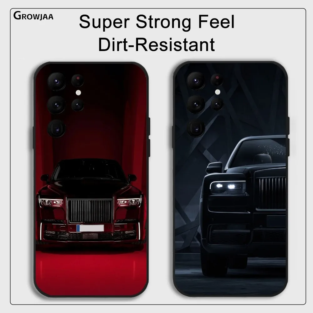 Classic luxury R-Rolls-Royces Phone Case for Samsung Galaxy S24 Ultra S22 S23 Ultra S21 S20 5G Protective Silicone TPU Funda