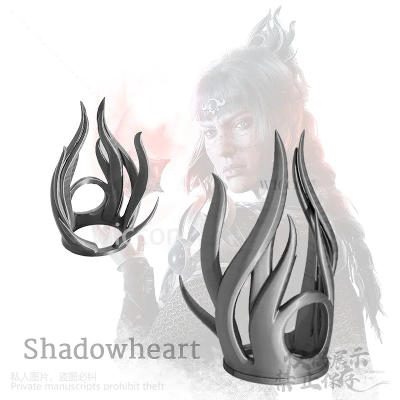 أنيمي Shadowheart Baldurs أغطية الرأس تأثيري بوابة 3 زي فانتازيا تمويه الكبار النساء BG3 ثلاثية الأبعاد رئيس الدعائم للهدايا مخصصة
