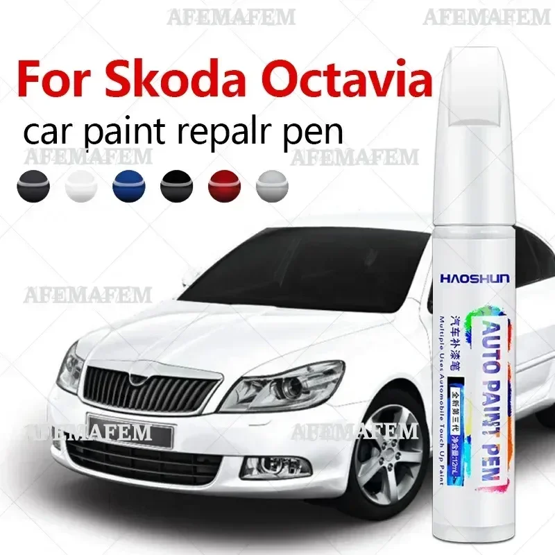For Skoda Octavia 1996-2025 1U 1Z 5E NX  Paint Repair Pen Touch Up Scratch Remover DIY Auto Accessories Black White Silver Blue