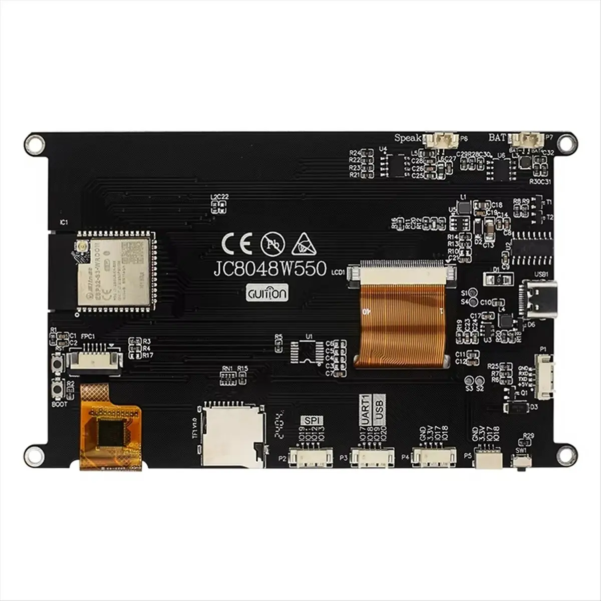 TOP! 5inch IPS ESP-32-S3 800x480 16M FLASH 8M PSRAM High-Definition LCD Display Module with WIFI and Bluetooth