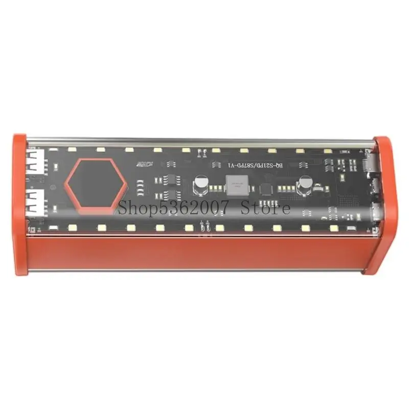 21700 Battery Storage Case 8 Slots Transparent Design USB C Fast Charging 40JB