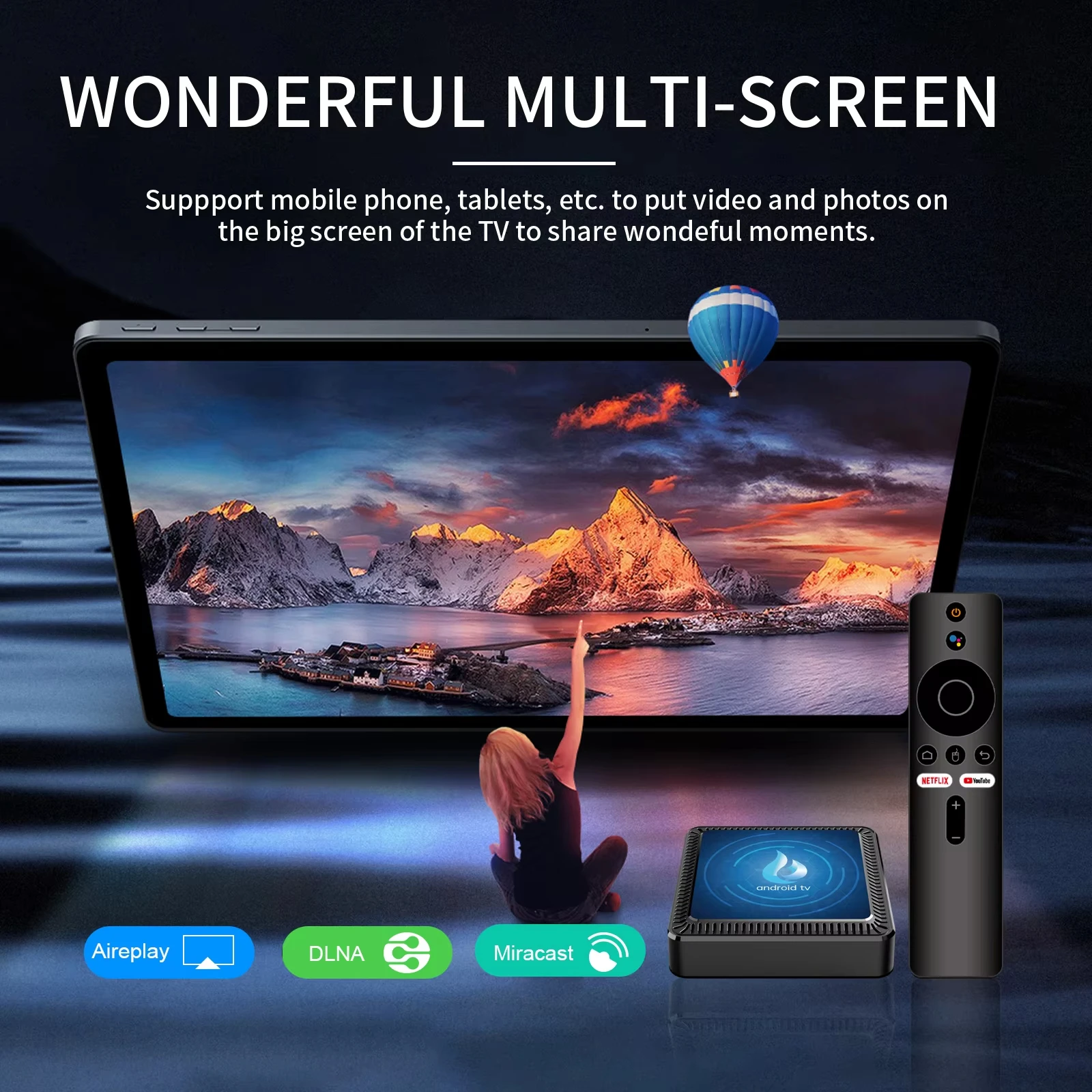 Android14 Smart TV Box Q17 Allwinner H313 8K مشغل الوسائط 128GB Google Voice Assistant Storage Dual WiFi Bluetooth 5.4 TV Box