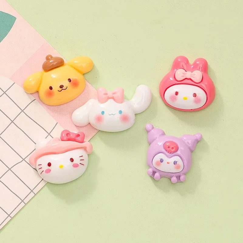 5 pz cartone animato sanrio ciao gattino ciondoli in resina flatback artigianato abbellimenti cabochon fai da te accessori decorativi