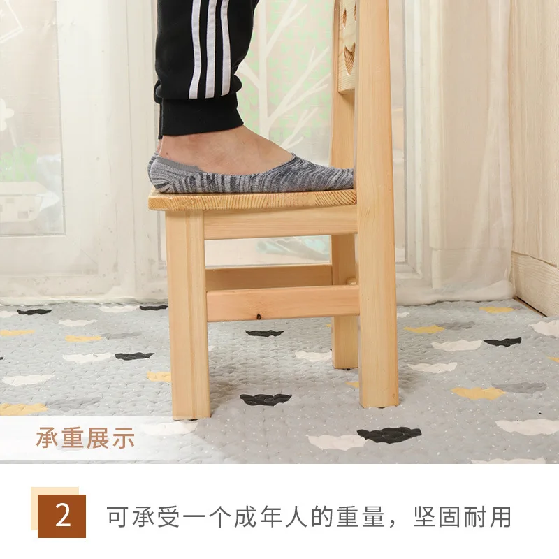 كرسي أطفال صلب لرياض الأطفال، مكاتب وكراسي تدريب التعليم المبكر للمدرسة، مجموعة كاملة من مقاعد خشب البلوط الصنوبر