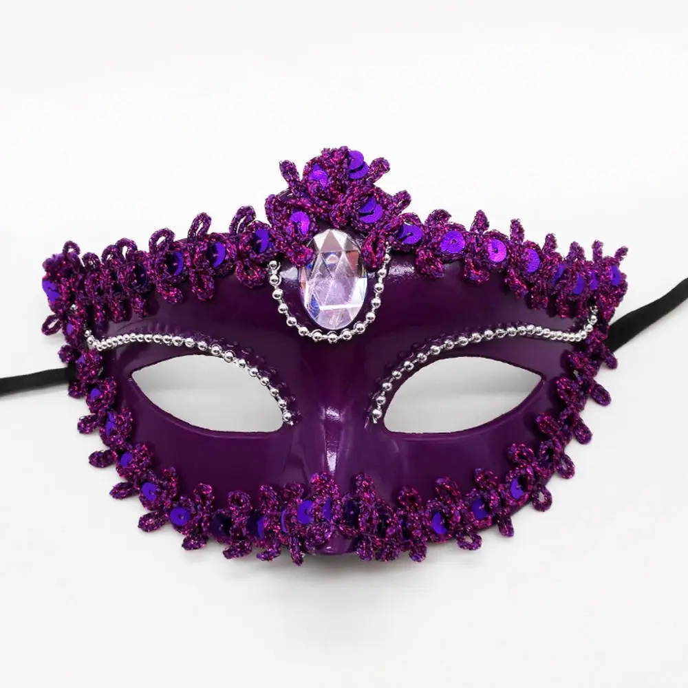 Máscara Veneciana De Encaje XFSRG Con Plumas Y Pedrería – Incluye Guantes, Ideal Para Bailes De Máscaras Y Celebraciones