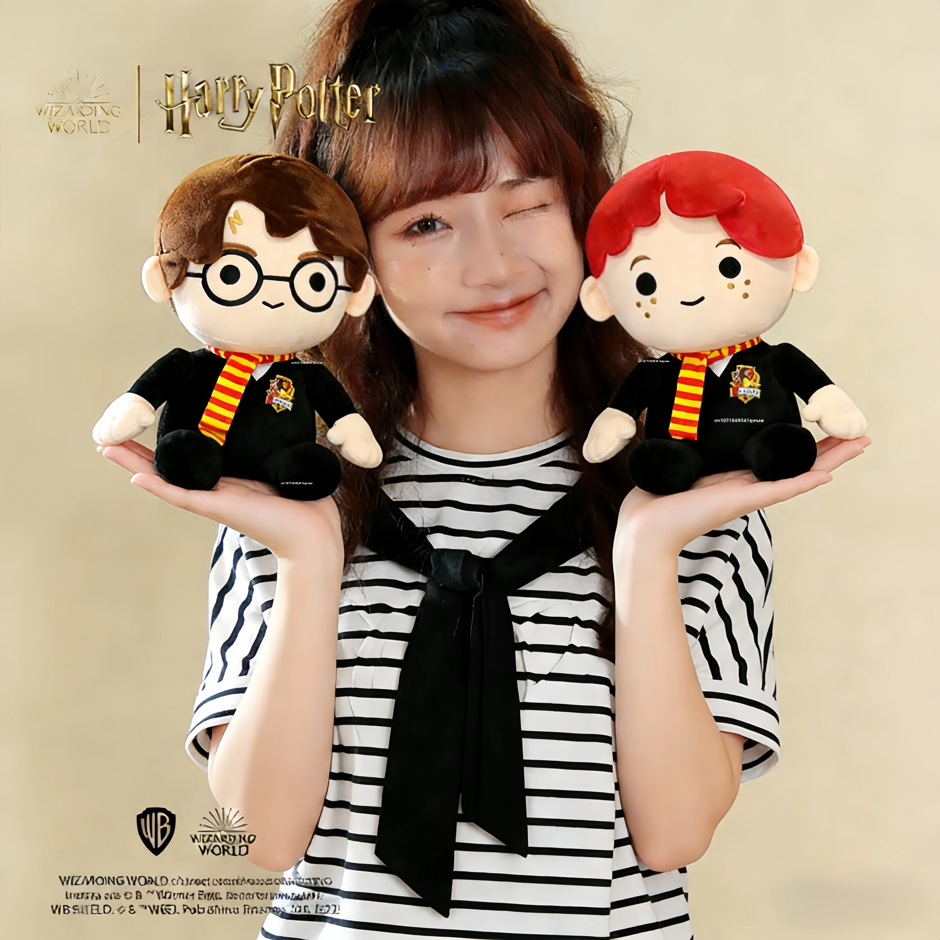Peluches Kawaii de Harry Potter, Muñeco de Peluche Suave de Dibujos Animados, Peluche de Anime de Ron Weasley, Almohada Abrazable, Regalos para Niños