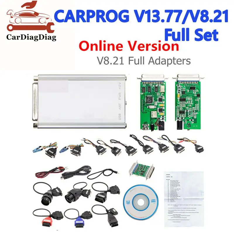 V13.77 Full Set Carprog V8.21 Online Programmer ECU Repair Tool Free Keygen For Airbag/Radio/IMMO ECU Repair Tool Car Prog