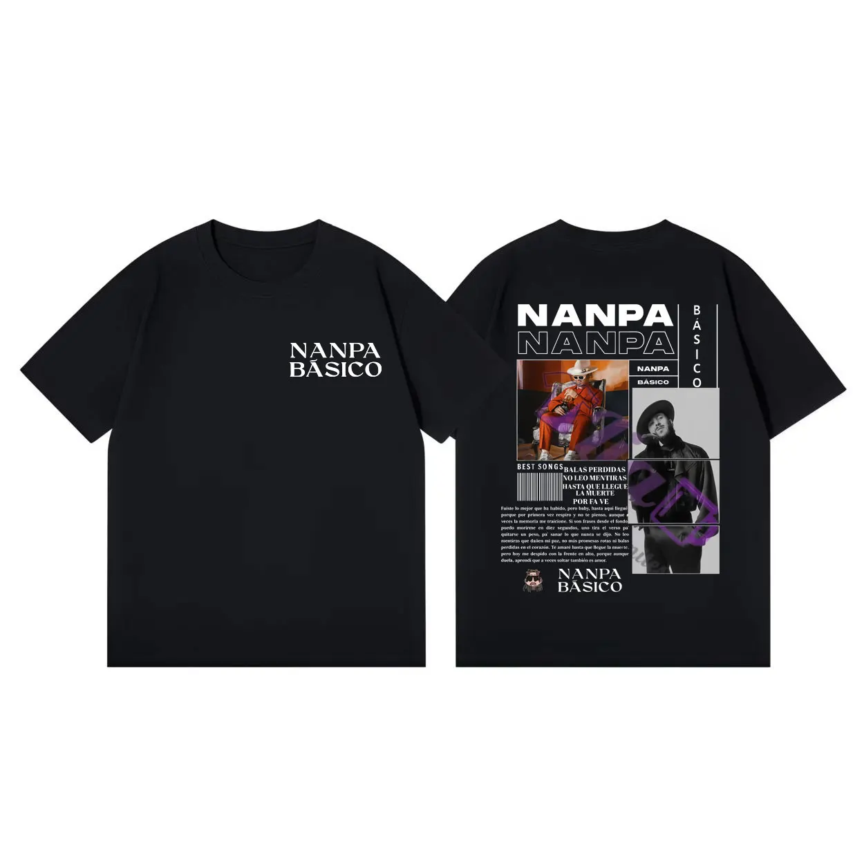 

Rapper Nanpa Basico Merch T Shirt Men Women Clothing Fashion Hip Hop Short Sleeve T-shirt Summer Casual Loose Cotton T-shirts