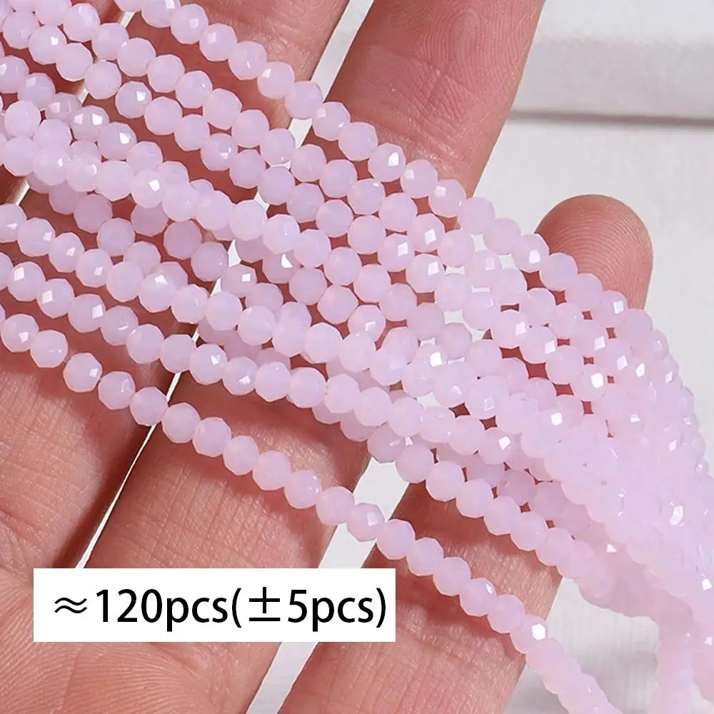 120pcs Multifaceted Round Glass Beads for DIY Jewellery Making