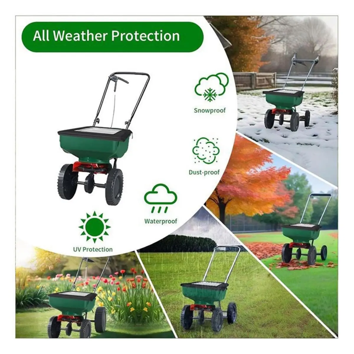 giftnew Spreader Hopper Cover Waterproof Heavy-Duty Protection for Lawn Spreaders Spreader Cover