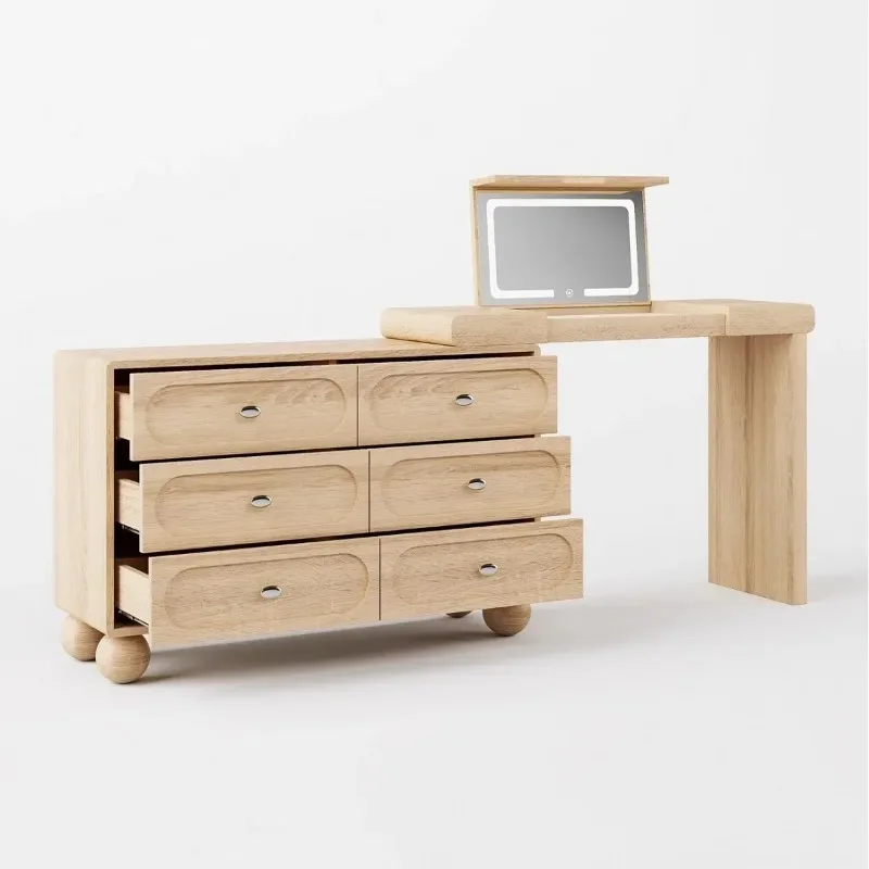 

Органайзер для хранения стола, современные туалетные комоды, роскошный туалетный столик для макияжа с зеркалом, светодиодная подсветка, мебель для спальни