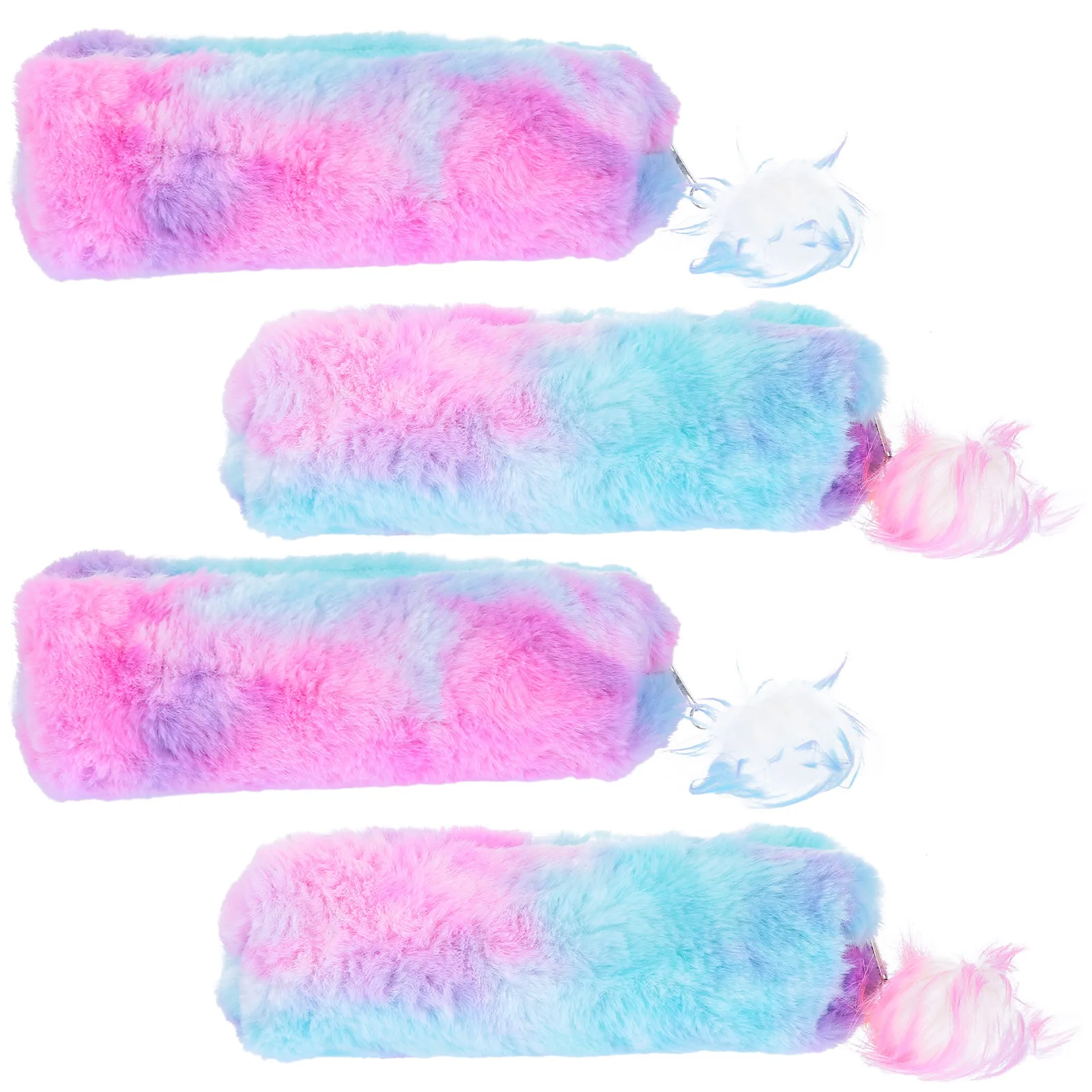 

Набор из 4 разноцветных градиентных пеналов-органайзеров для ручек с милыми подвесками, для школы, офиса, хранения художественных принадлежностей и косметики