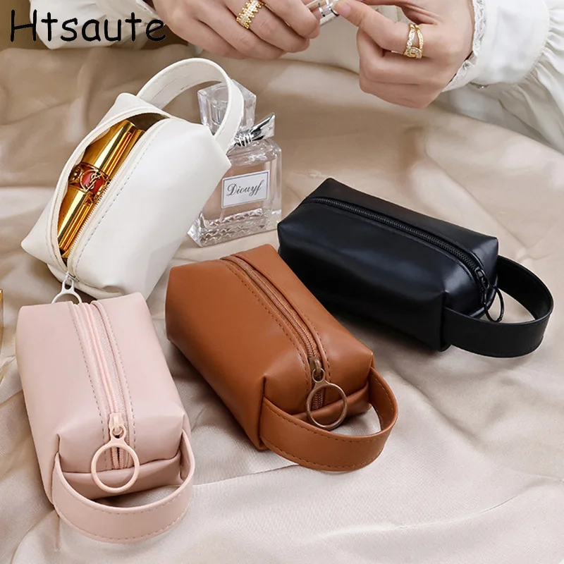 

Travel Men Cosmetic Bag Toiletry Organizer PU Leather Women Storage Make Up Case Waterproof Makeup Bag Beauty Wash Pouch Handbag