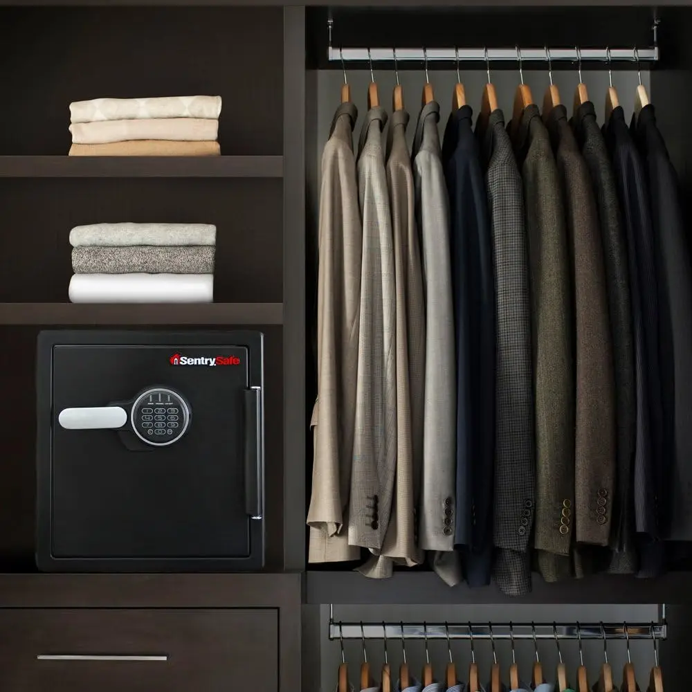 Fireproof and Waterproof Steel Home Safe with Digital Keypad Lock & Shelf Insert for SFW082 and SFW123 Fireproof and Waterproof