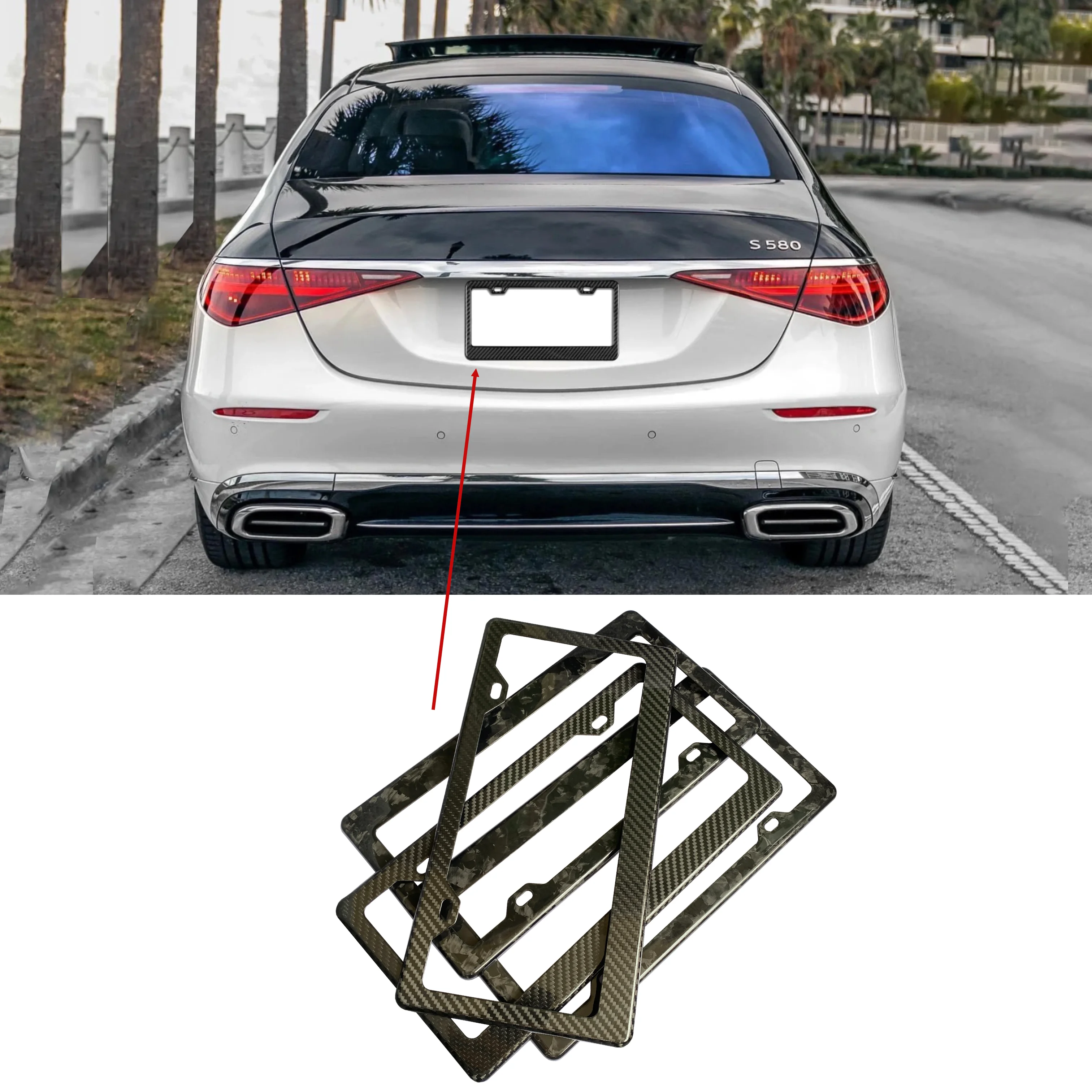

Carbon fiber American car license plate frame forged carbon fiber license plate frame car license plate frame for Maybach
