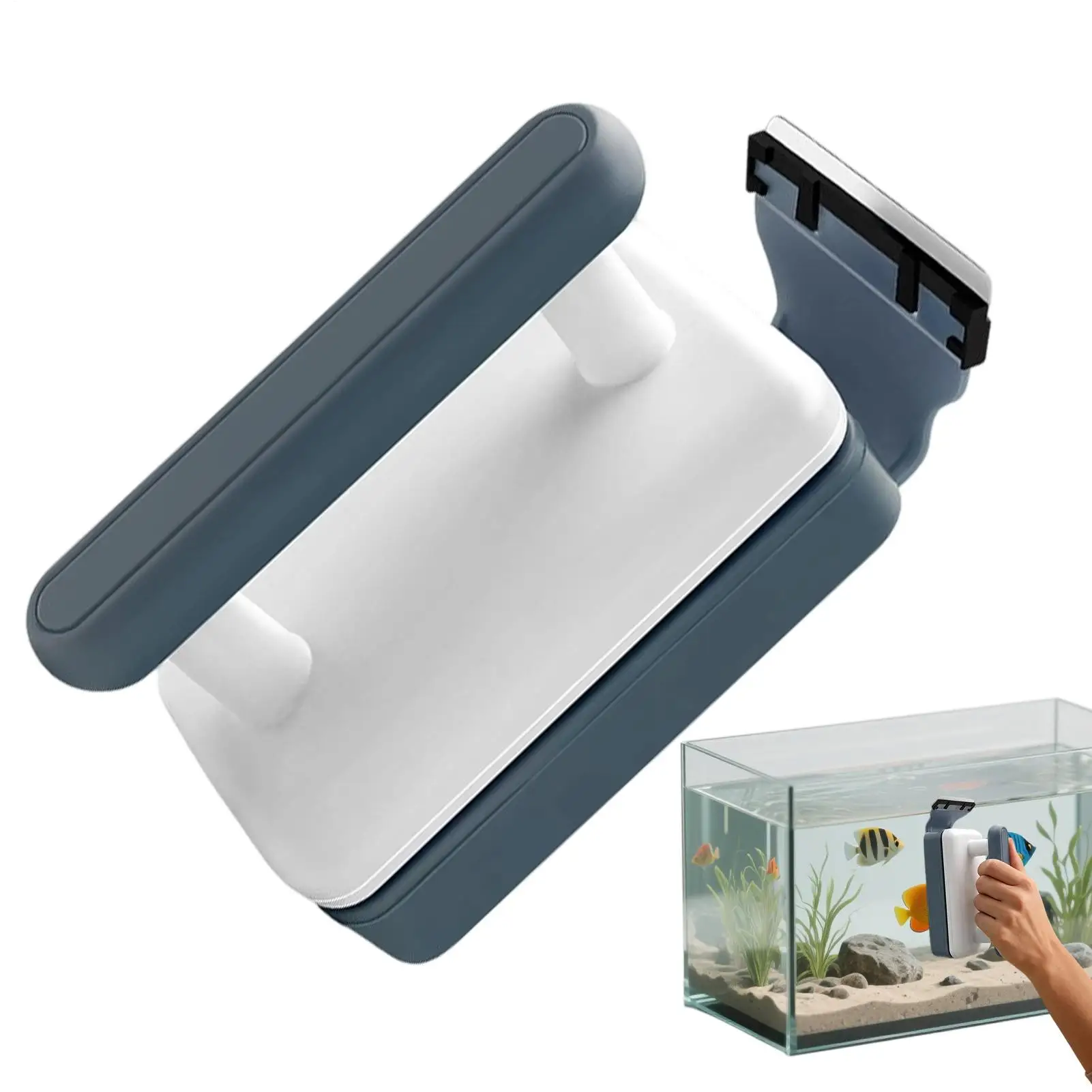 Magnetic Fish Tank Cleaner Powerful Magnetic Double Side Ergonomic Tool Fish Tank Cleaning Scrubber for Gravel Turtle Betta