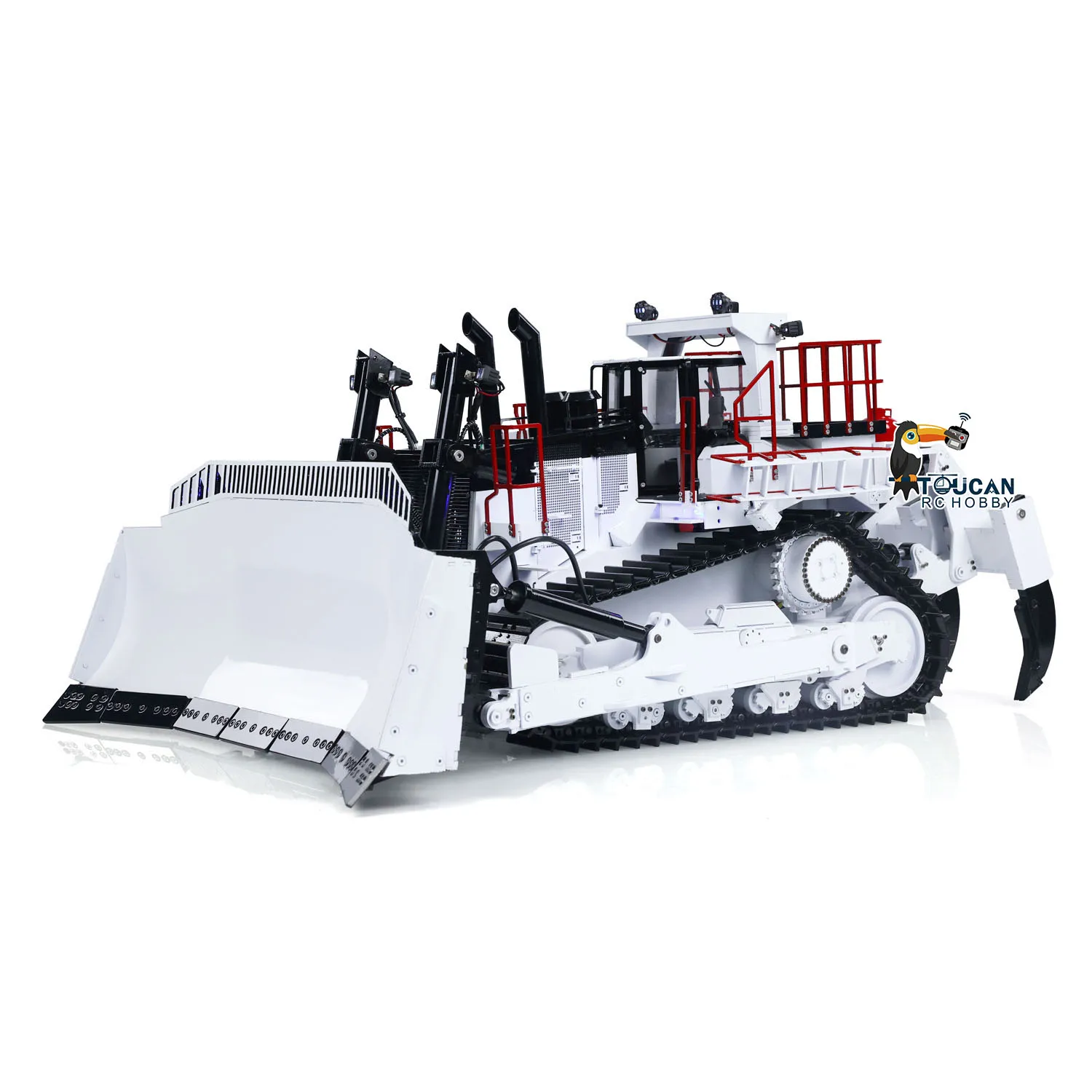 RC Hydraulic Metal Dozer RTR 1/14 Construction Vehicle Toy D11T PL18EV Remote Control Bulldozer Model Smoking Light Sound System