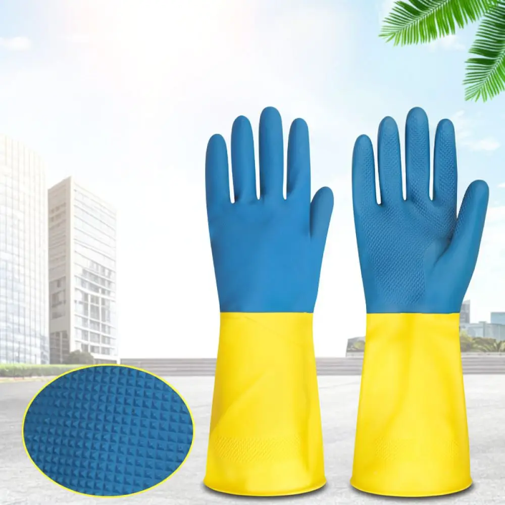 Chemical Resistant Safety Gloves Oilproof Waterproof Protective Mittens For Heavy Duty Industrial Laboratory Mining Cleaning