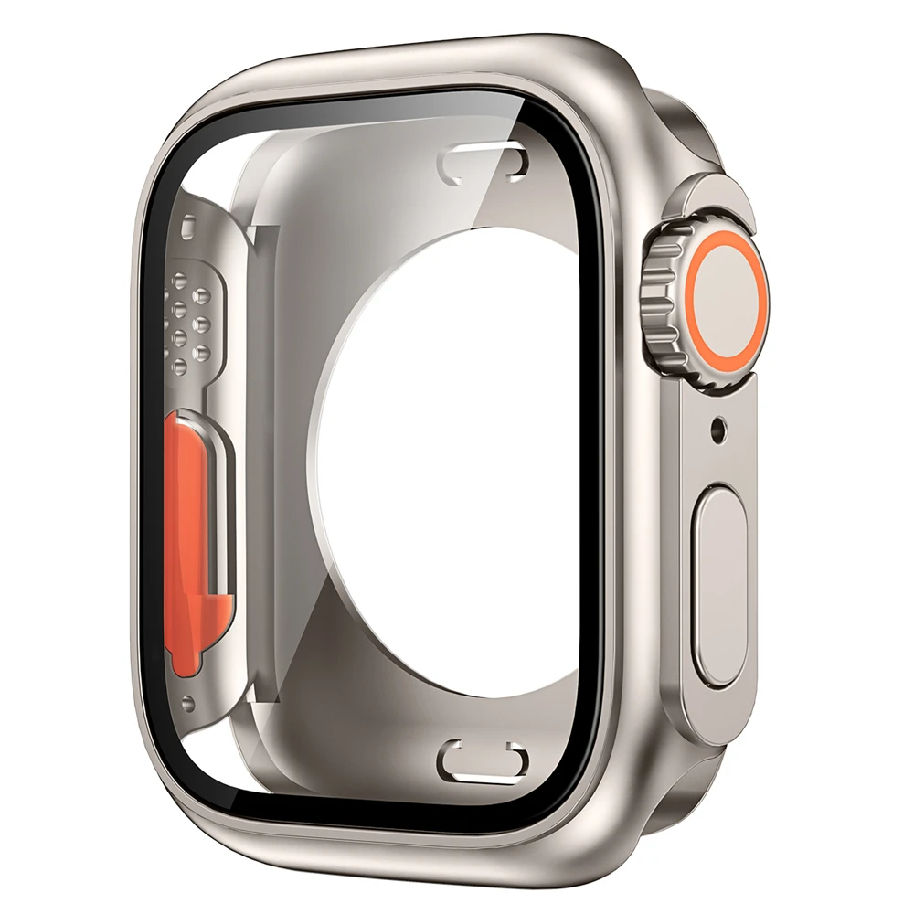 Displayschutzfolie für Apple Watch 46mm 45mm 44mm 40 41 42mm Harte PC-Schutzhülle Vorne und Hinten iWatch 10 9 8 7 SE 6 5 Umrüstung auf Ultra – Detail 6