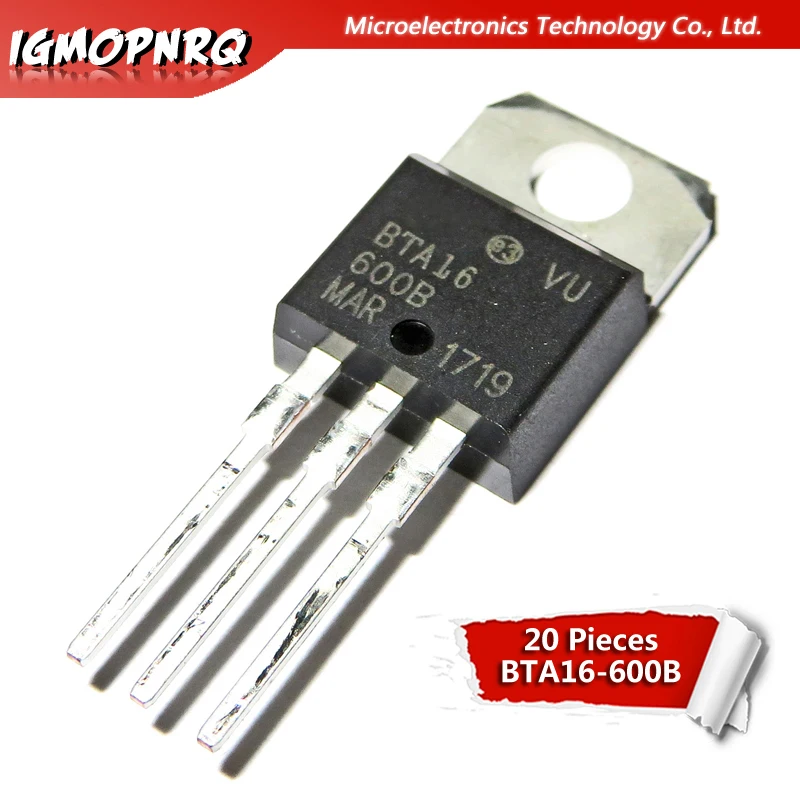 20 stücke BTA16-600B BTA16-600 bta16 triacs 16 amp 600 volt bis-220 neues original