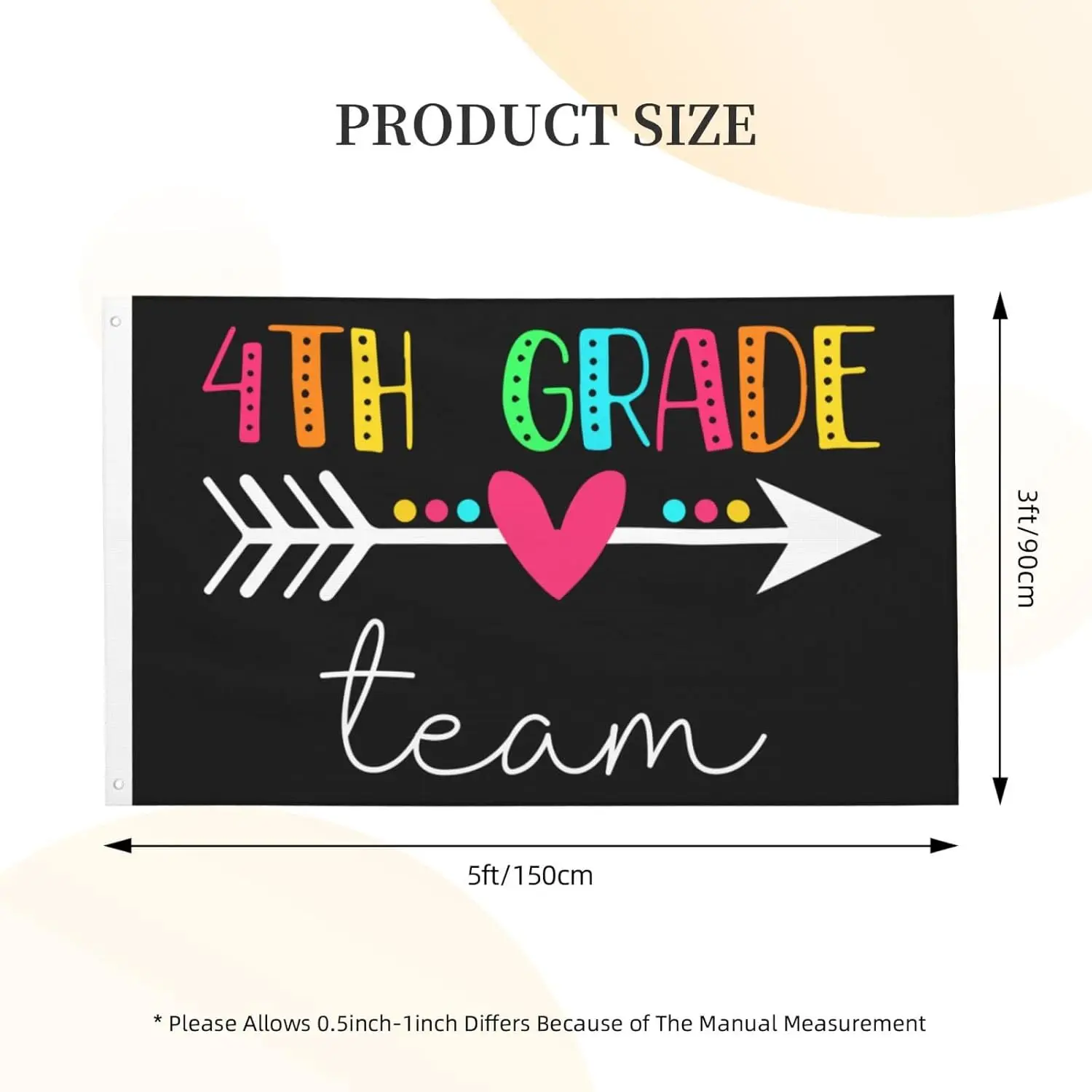 Flagnshow 100% Polyester 4th Grade Squad Fourth Teacher Student Team Flag