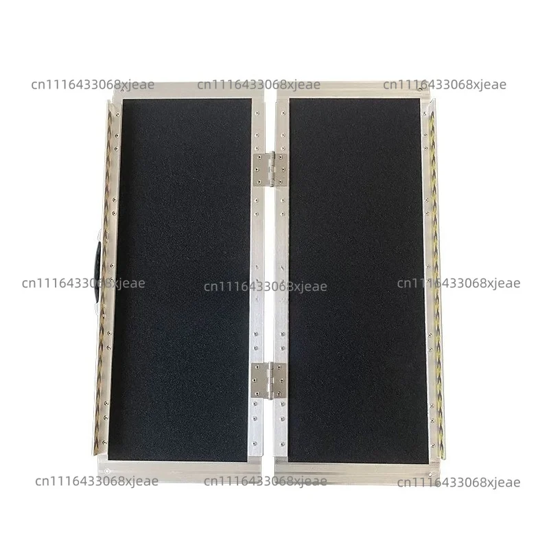 Barrier-free aluminum alloy ramp portable non-slip folding
