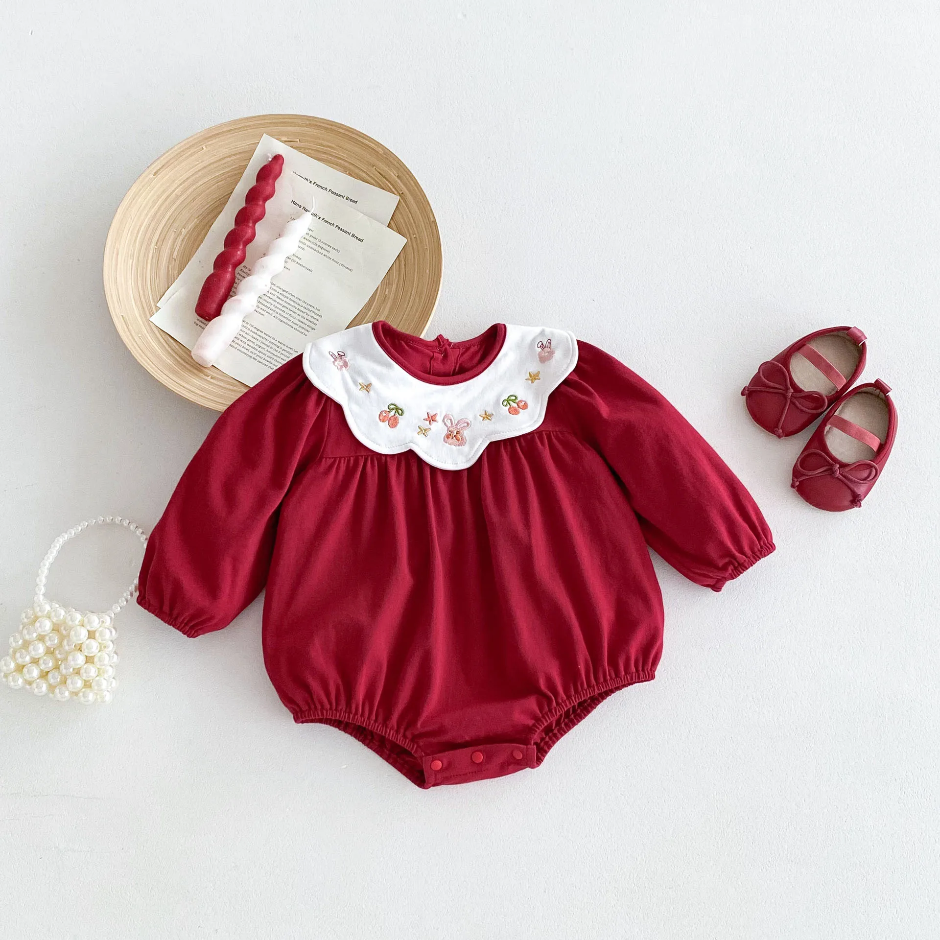 New Baby Girl One Piece Clothes 100 Days' Party Clothes 0-2Year Princess Bodysuit For 0-3 Years Old Baby Clothes Summer