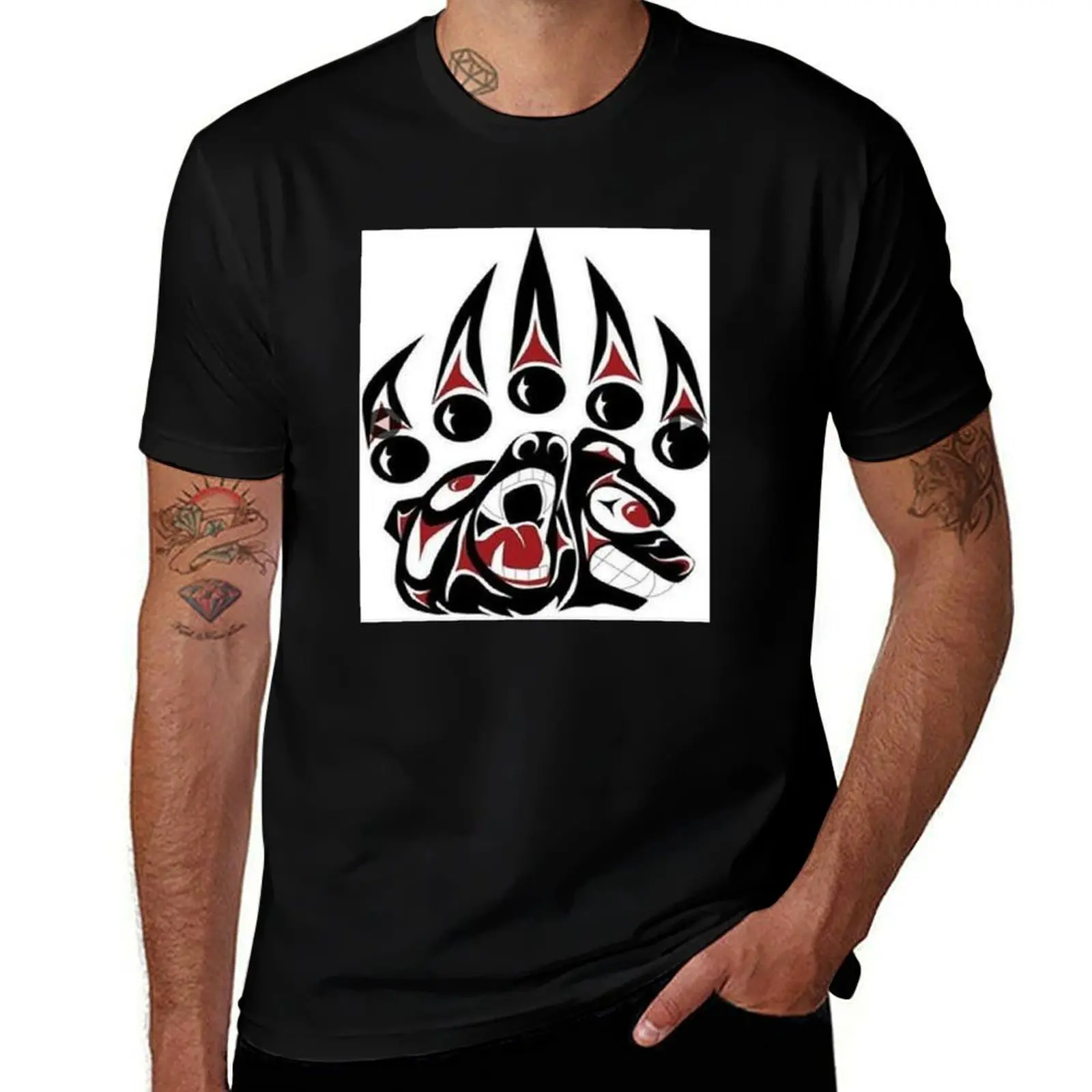 native bear T-Shirt Outdoor Sports Short Sleeve Top