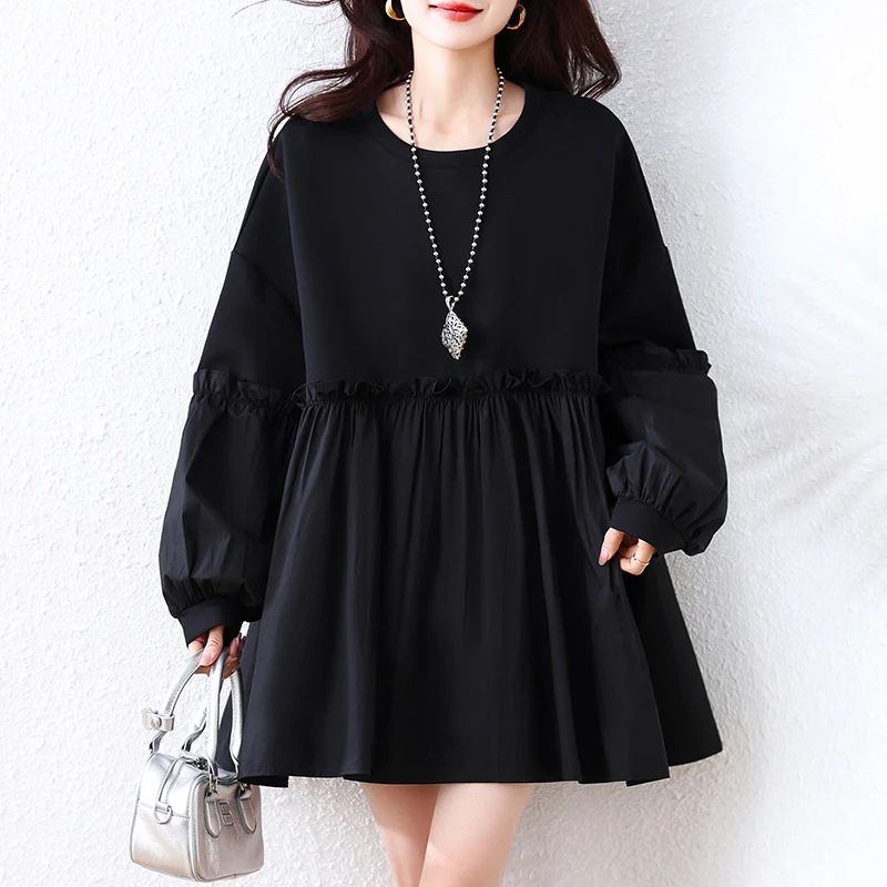 

Sweet Lantern Sleeve Shirt Women's Tops 2026 Spring Autumn New Long Sleeve Loose Style Fashionable Vintage Korean Casual Blouse