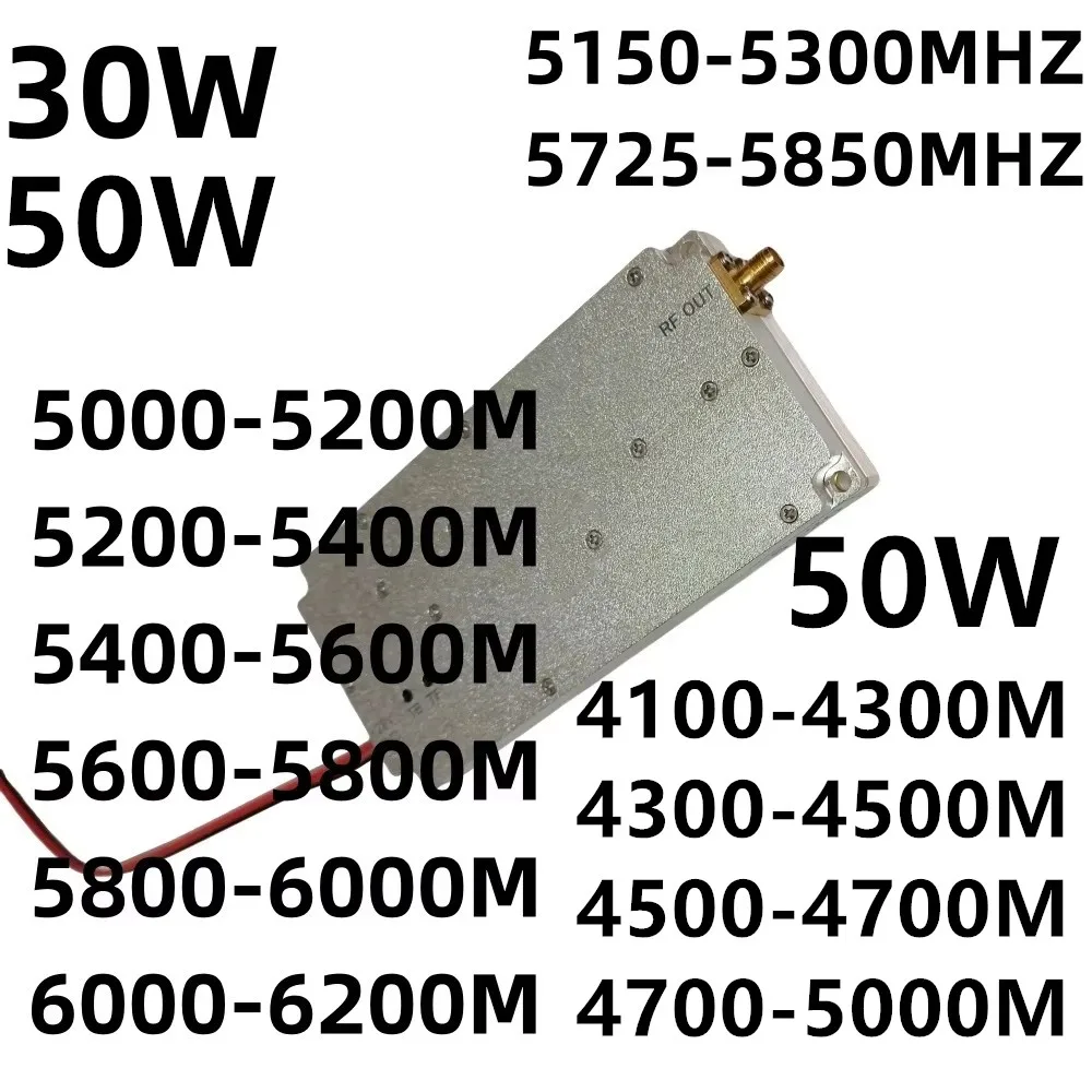 Generador de ruido mamplificador, 30W5150-5350M, 5725-5850M, 5000-5200M, 5200-5400M, 5400-5600M, 5800-6000m6000-6200