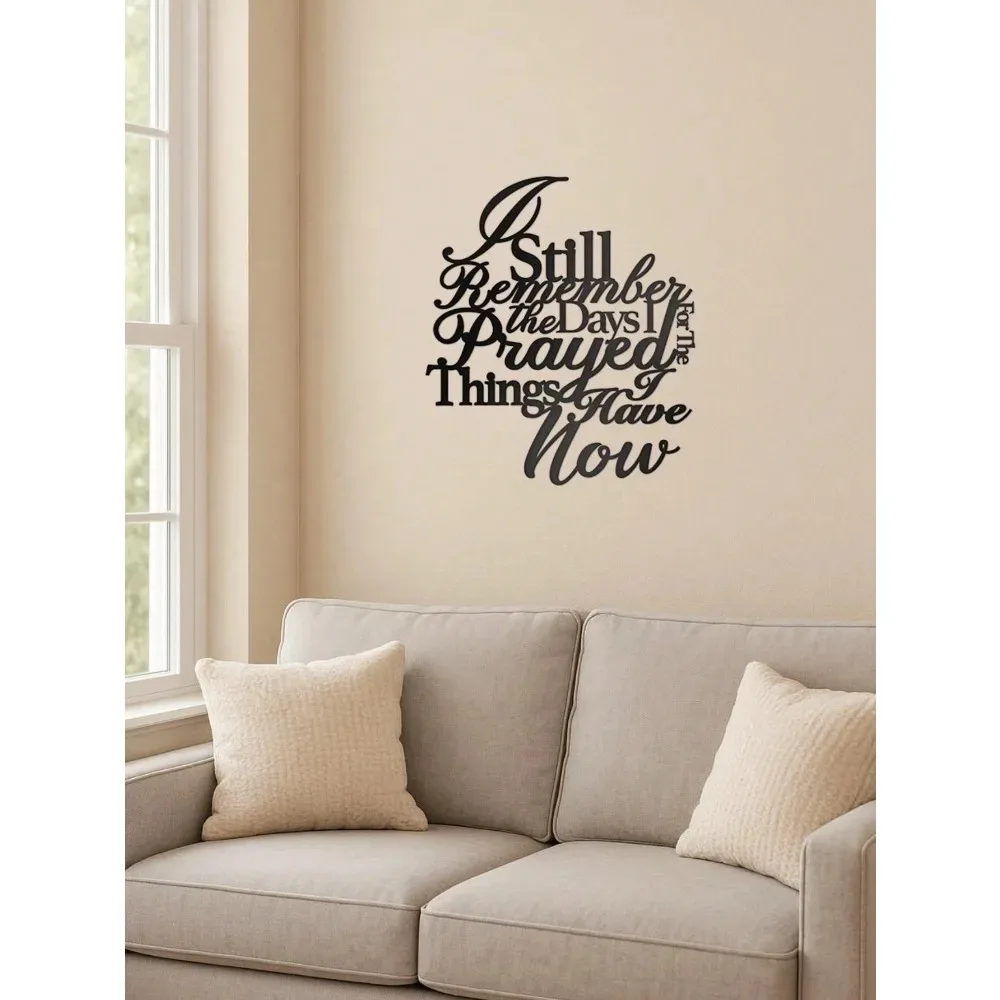 Elegant Metal Inspirational Wall Art Decor Rustproof Durable Plaque Modern Ornament for Home Office & Interior Decoration