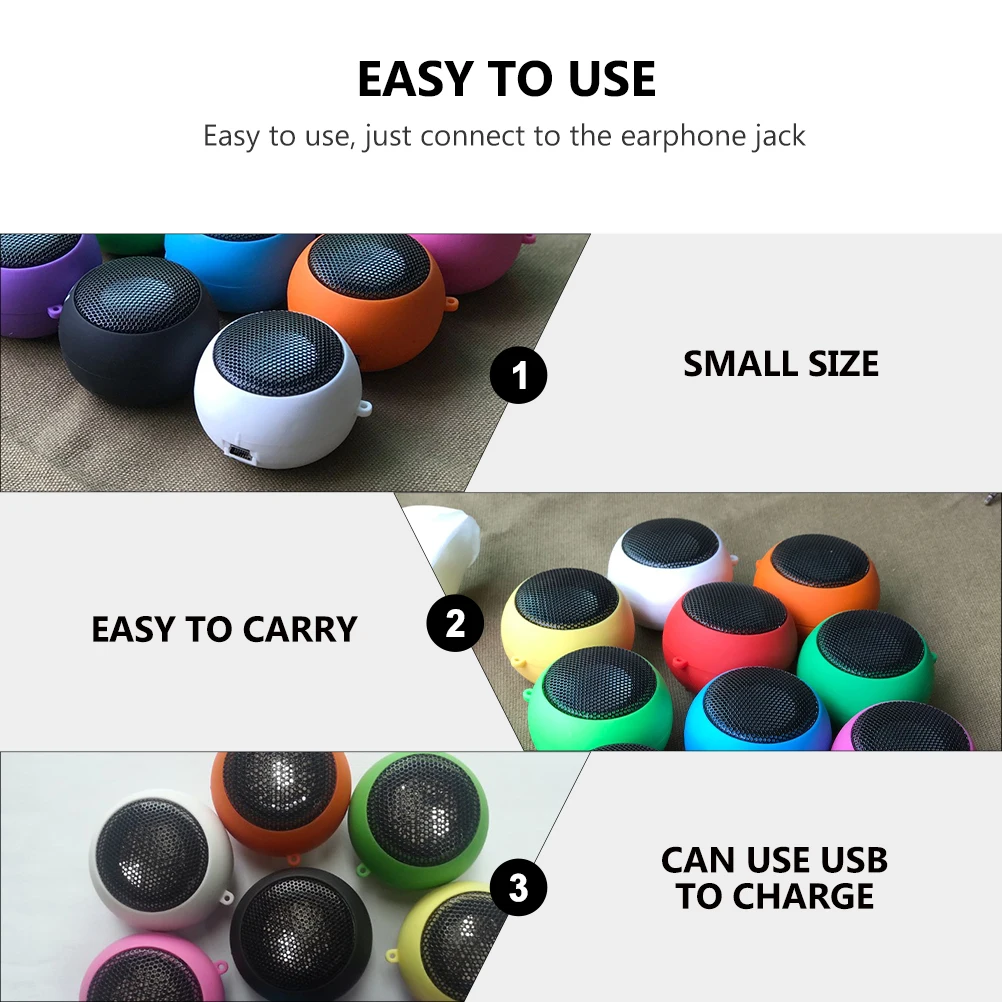 

1Pcs Portable USB Rechargeable Mini Speaker with Built-in 3.5mm Aux Input for Laptop Phone Tablet