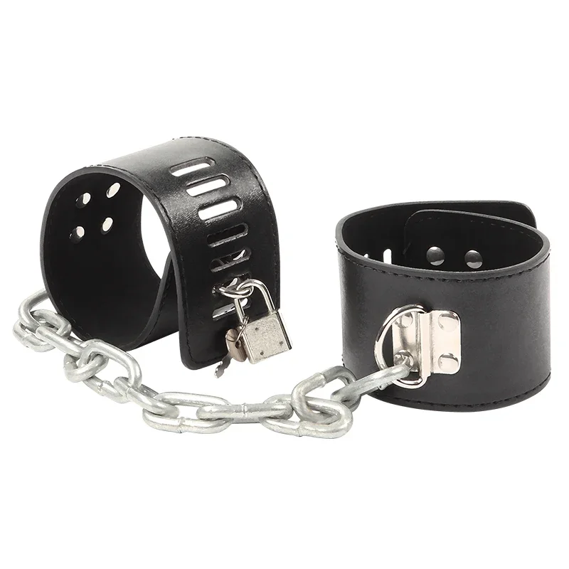 Hard Metal Chain Handcuffs Slave BDSM Wrist & Ankle Bondage Cuff Restraints Locking Shackles Erotic Products Sex Toys For Couple