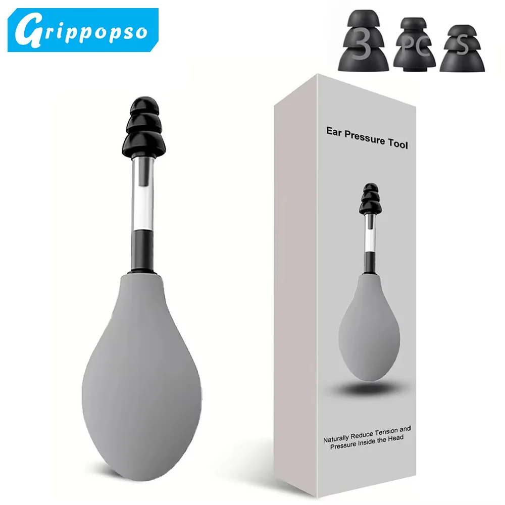 

Ear Pressure Tool Portable Ear Pressure Relief Suction Device Wih 3 Sizes Of Earplugs Inner Ear Pressure Relief Tool for Headach