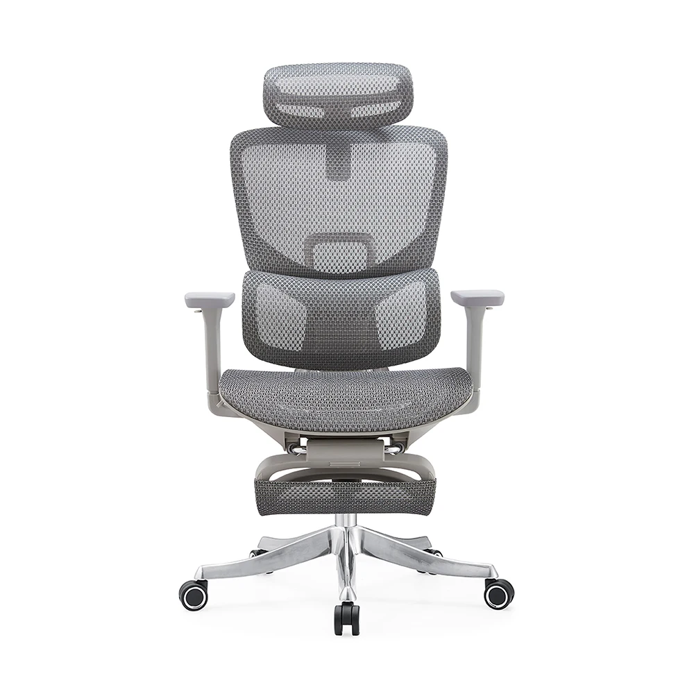 

ZC02 Wholesale Comfortable Swivel Computer Luxury Moving Rocking Mesh Fabric Pro President Chair Ergonomic Office with Footrest
