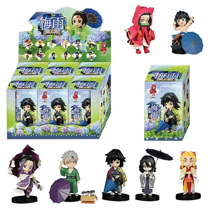2026 Nueva Caja Sorpresa Bandai Serie Plum Rain Figura Kochou Shinobu Tomioka Giyuu Kanroji Mitsuri Caja Misteriosa Figura de Juguete Regalo