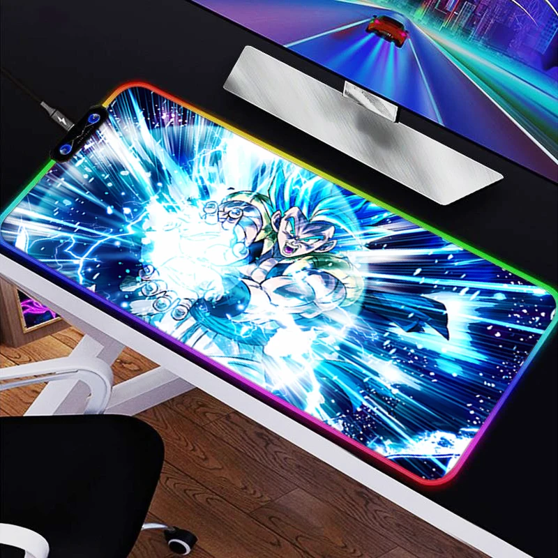 

LED RGB Mouse Pad Rubber HD Mousepad Pattern Game Pad PC Accessories Desk Mat Non Slip Dragon Ball Table Mat Office Keyboard Pad
