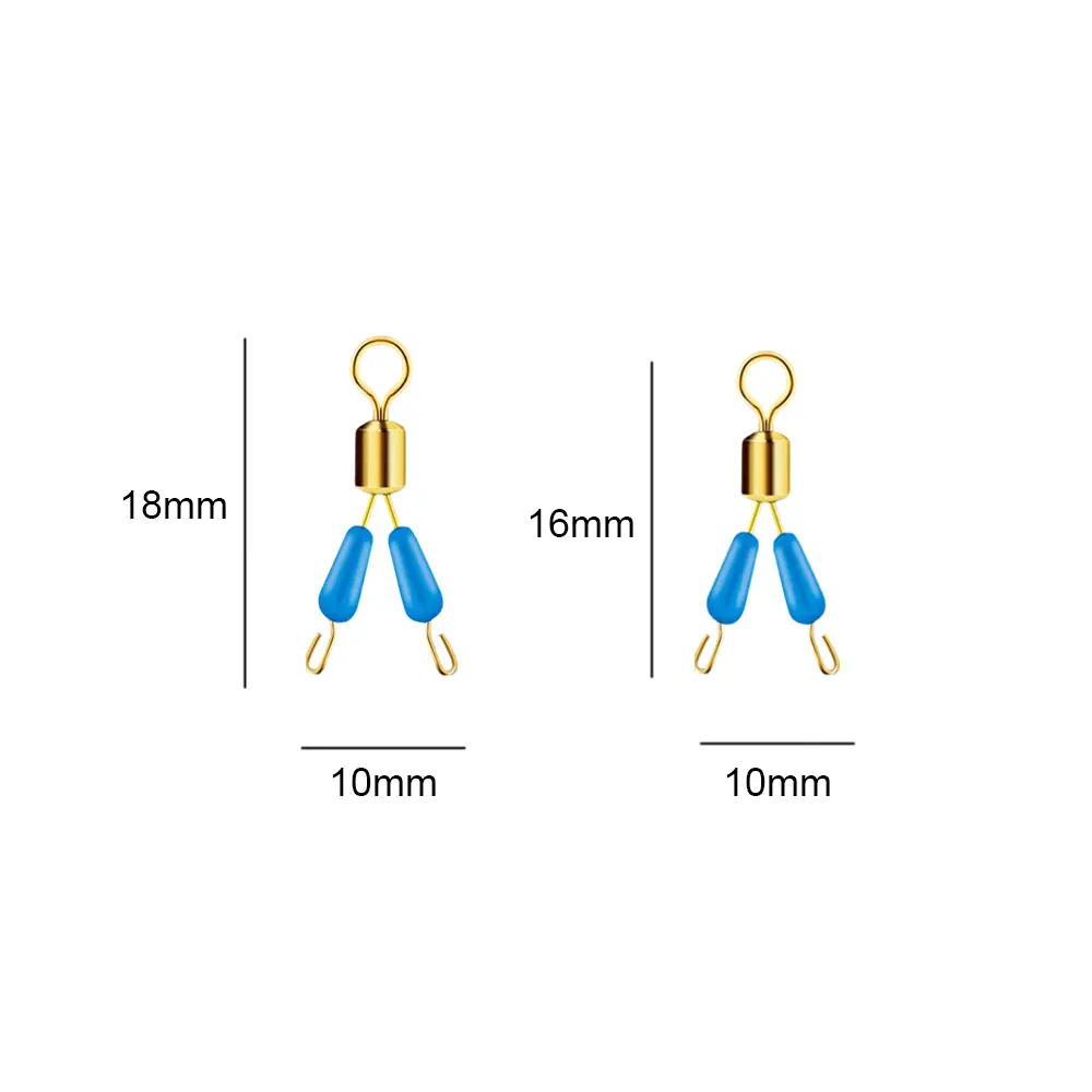 10 stücke Angeln Doppel Haken Wirbel Binden Stecker Linie Schnelle Bifurkation Wirbel Y-Förmigen Raum Bean Fisch Tackle-Tool zubehör