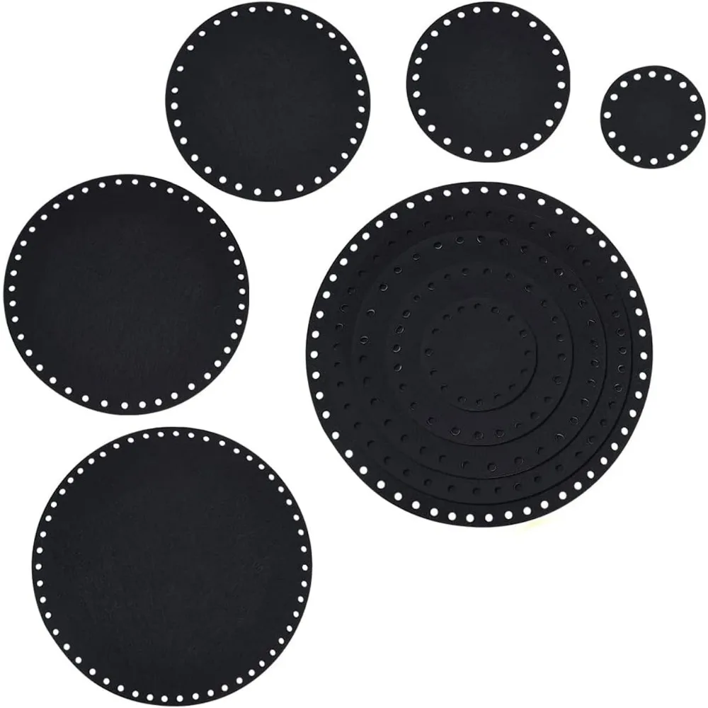 10 pz Feltro Cestino Fondo 5 Formati Rotondo Sacchetto Fondo Crochet Cestino Pannello Base Borsa Bordo Shaper 10/15/20/25/30mm per Fare Kit