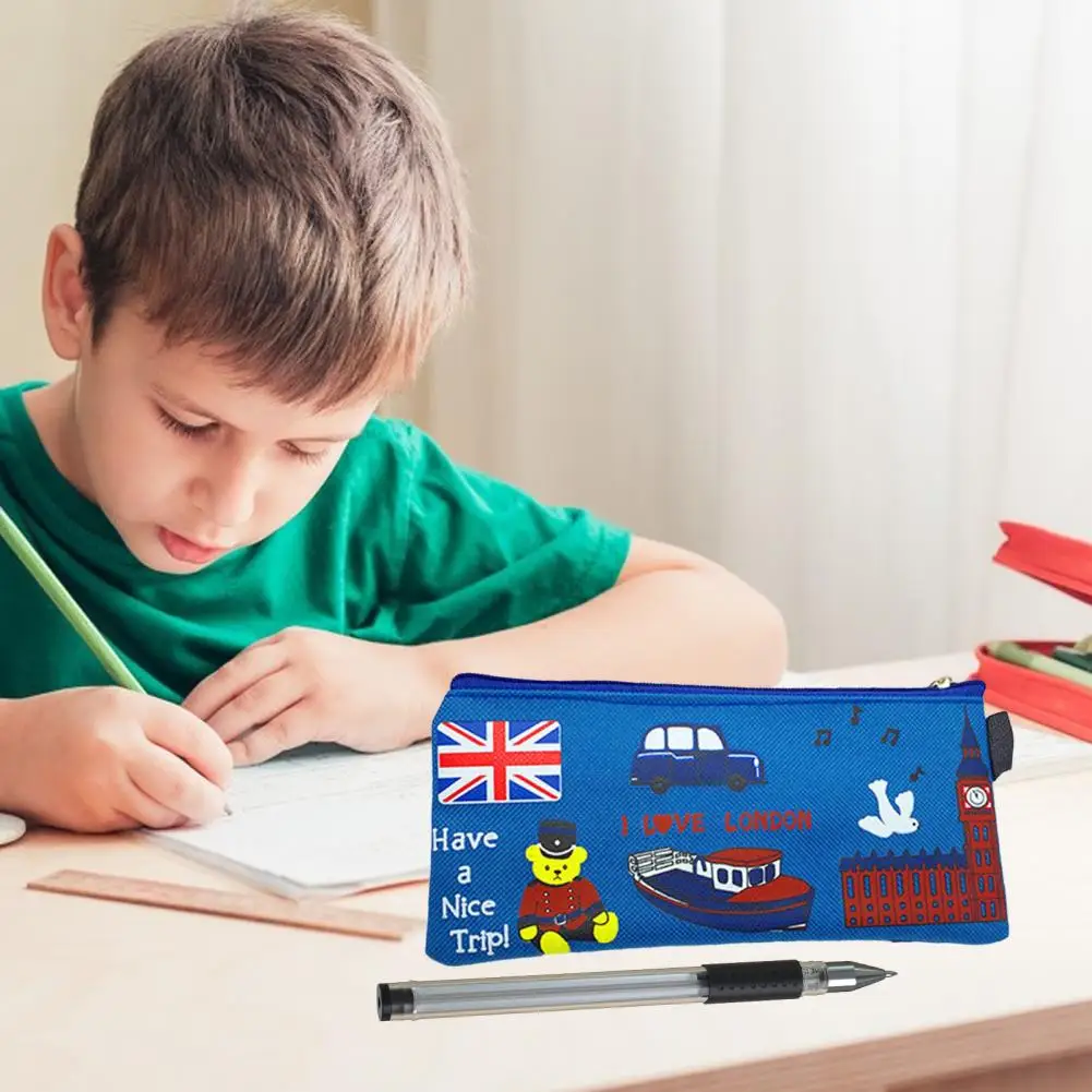 Сумка-карандаш из ткани Оксфорд, портативная большая вместительная студенческая сумка на молнии, многофункциональная сумка для канцелярских принадлежностей, чехол для ручек, школьные принадлежности