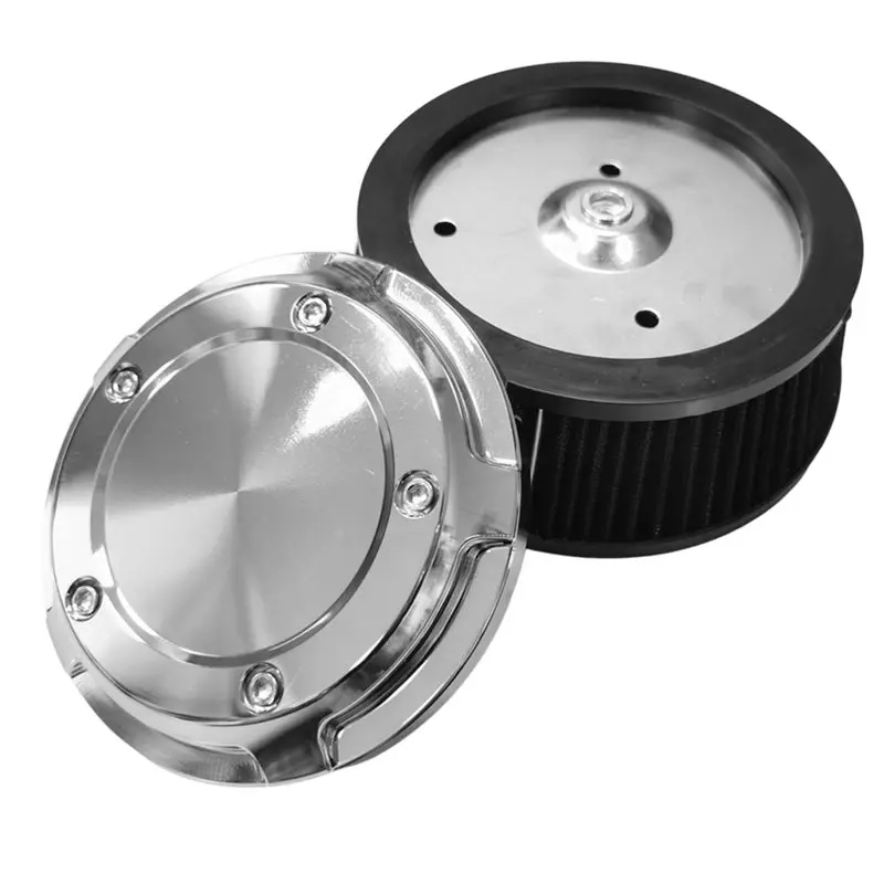 Air Filter& Cove Chrome Air Cleaner Black For Touring Softail Fat Boy FLSTN Dyna 1999-2017 Motorcycle-N25R
