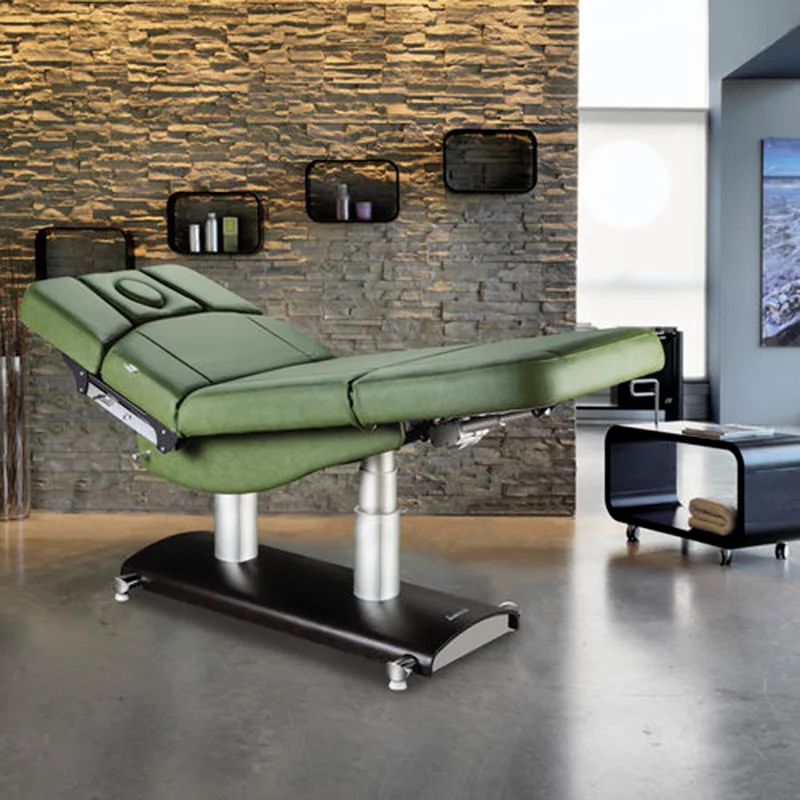 

Professional Green Belt Motor Round Lifting Pillar Massage Bed Eyelash Bed Massage Room Beauty Bed