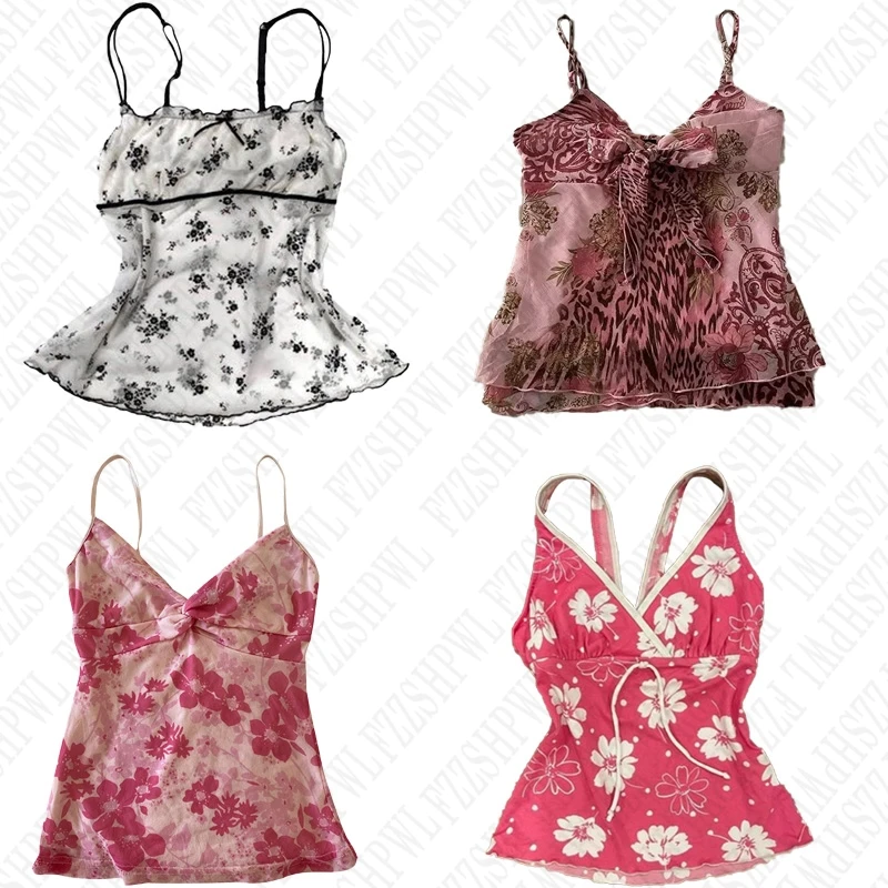 ing Y2K Sling Camis Grunge Goth Spicy Girls Summer Sleeveless Crop Top Punk Casual Vintage High Street Sexy Slim Fashion Hip Hop 90s