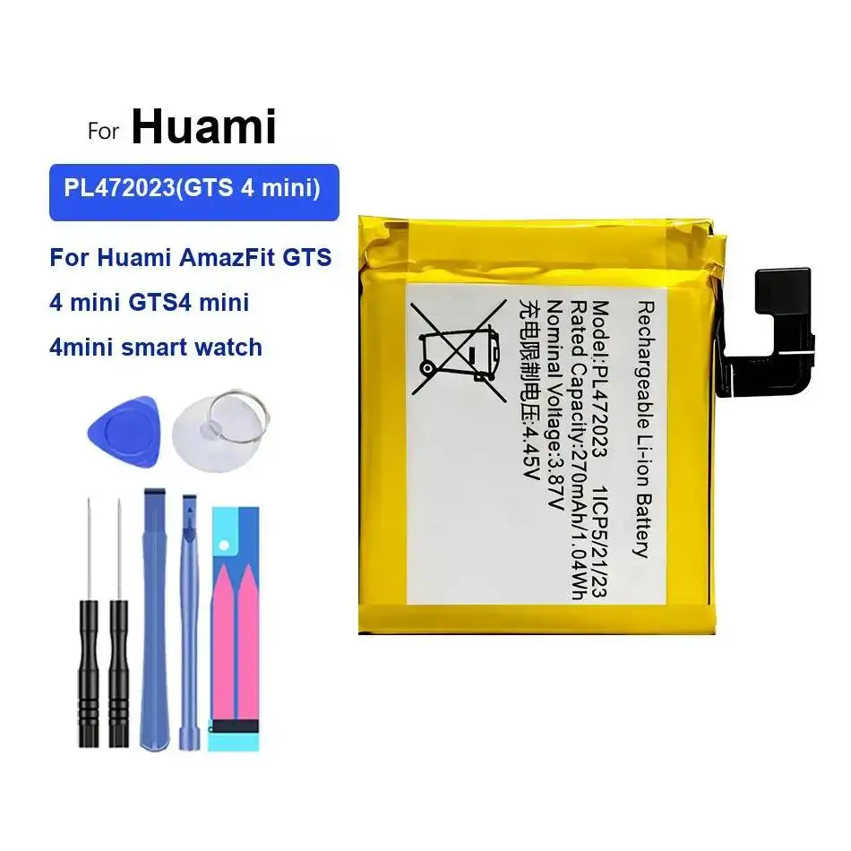 

Аккумулятор для умных часов 270 мАч для Huami Amazfit Gts 4 Mini GTS4 4 Mini PL472023
