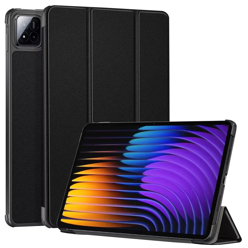For Xiaomi 7/7 Pro 11.2-inch 2024 Hard-Edge Shock-Resistant Tablet Case with Tri-Fold Stand For Xiaomi Pad 8/Pad 8 Pro 11.2 2025