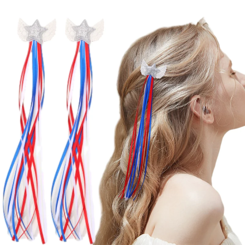 

2 шт., шпильки для волос с бахромой и крыльями