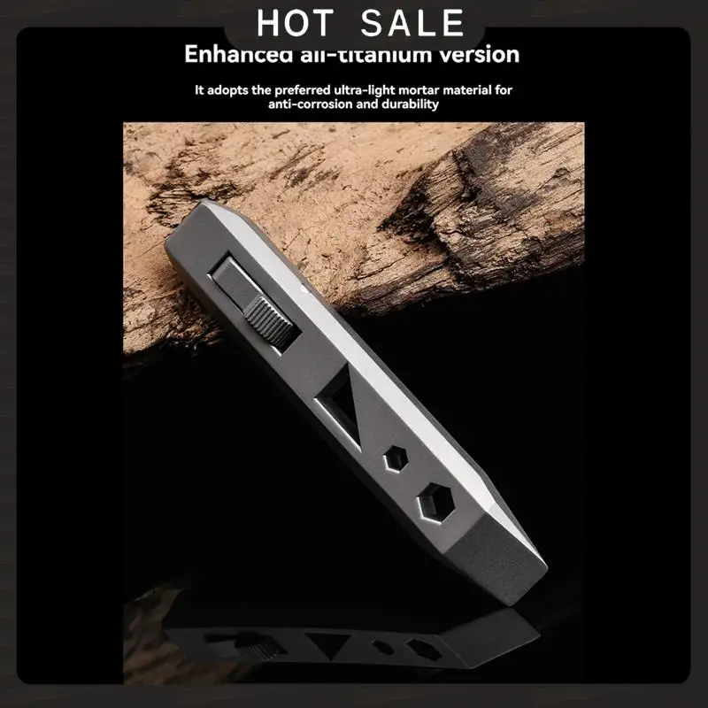 

24-Hour Delivery Unibody Titanium Alloy Multifunctional Pry Bar Pocket Portable Tool Bottle Opener Outdoor Broken Window
