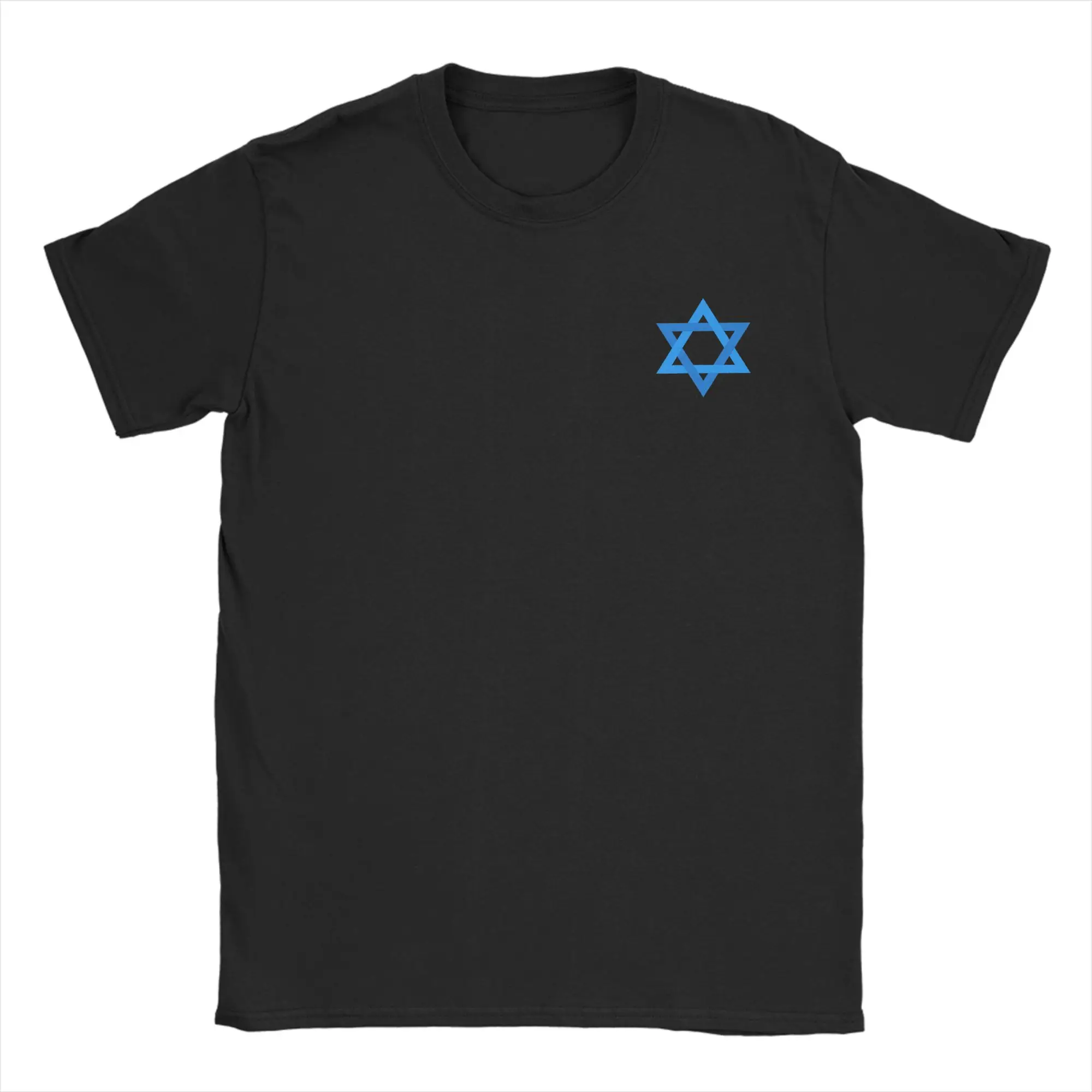 Humorous Israel Star Of David Flag T-Shirts Men Round Neck 100% Cotton T Shirt Jewish Symbol Short Sleeve Tee Shirt Party merch